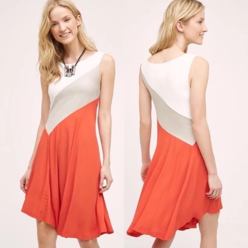 Anthropologie Maeve Cameroon Color Block Night Out Dress